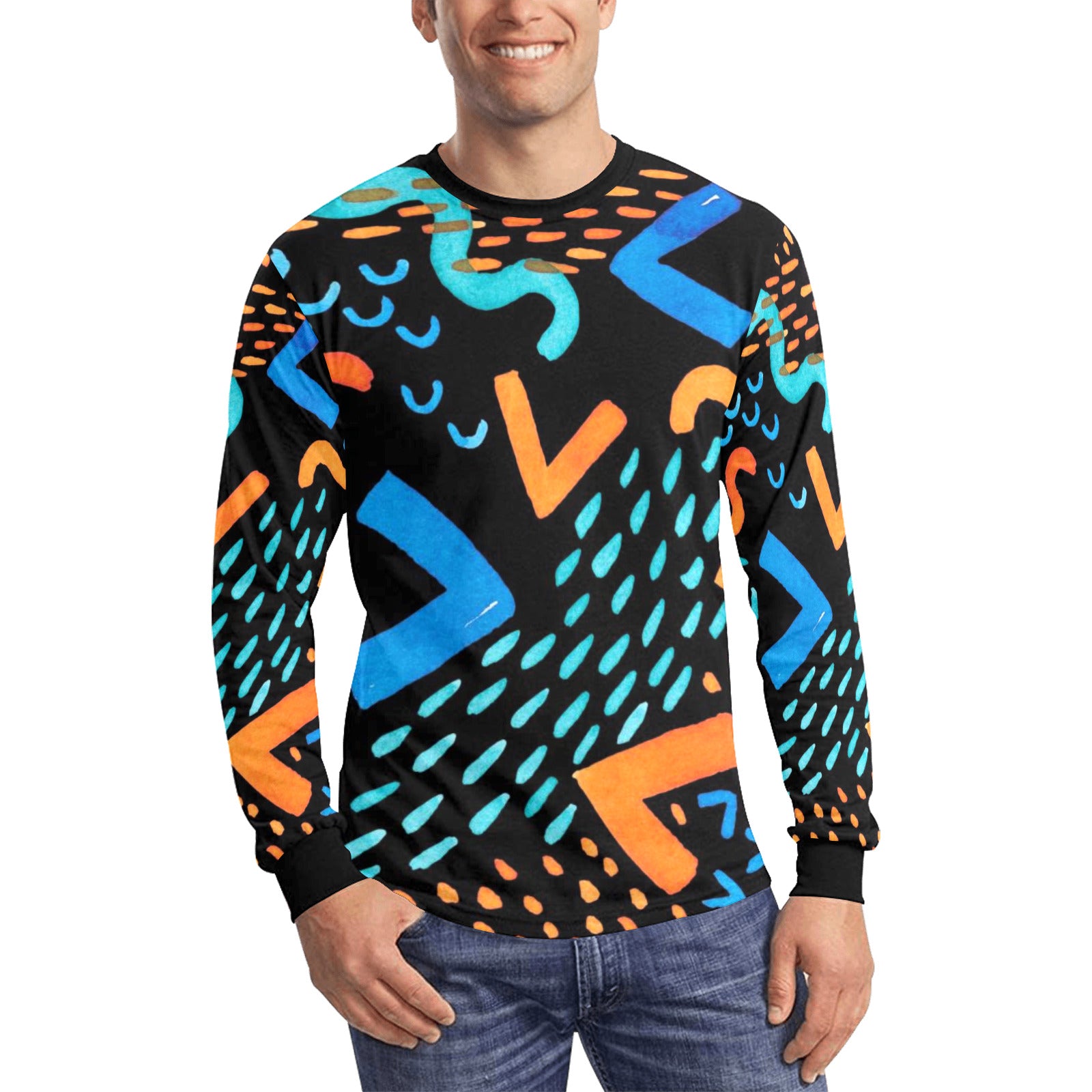 Urban Design Long Sleeve T-shirt(ModelT51)