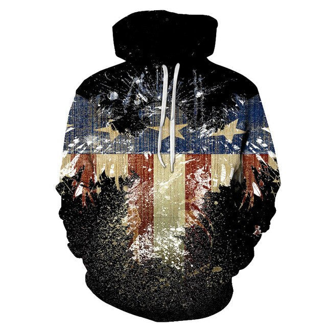 3D National Flag Hoodies