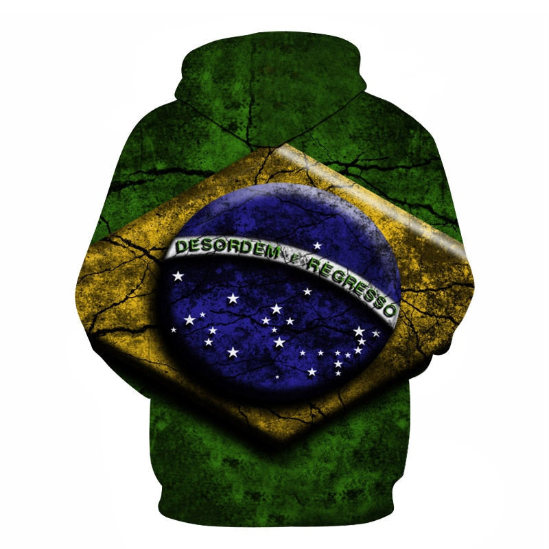 3D National Flag Hoodies