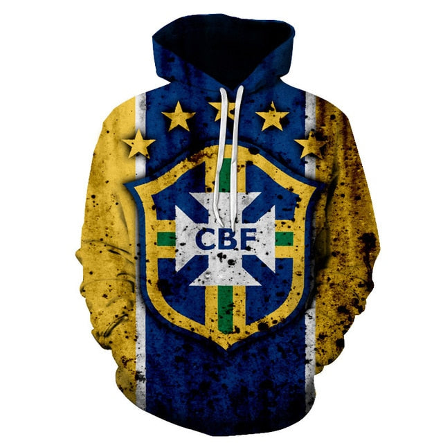 3D National Flag Hoodies